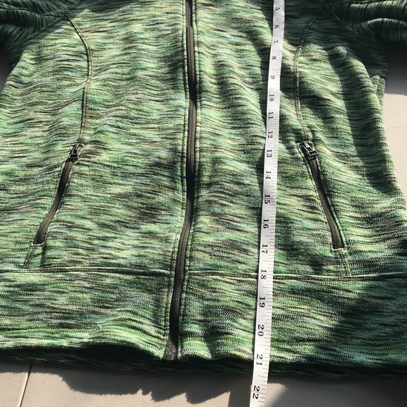 COLUMBIA green marled full zip jacket XS oversized - Picture 8 of 11